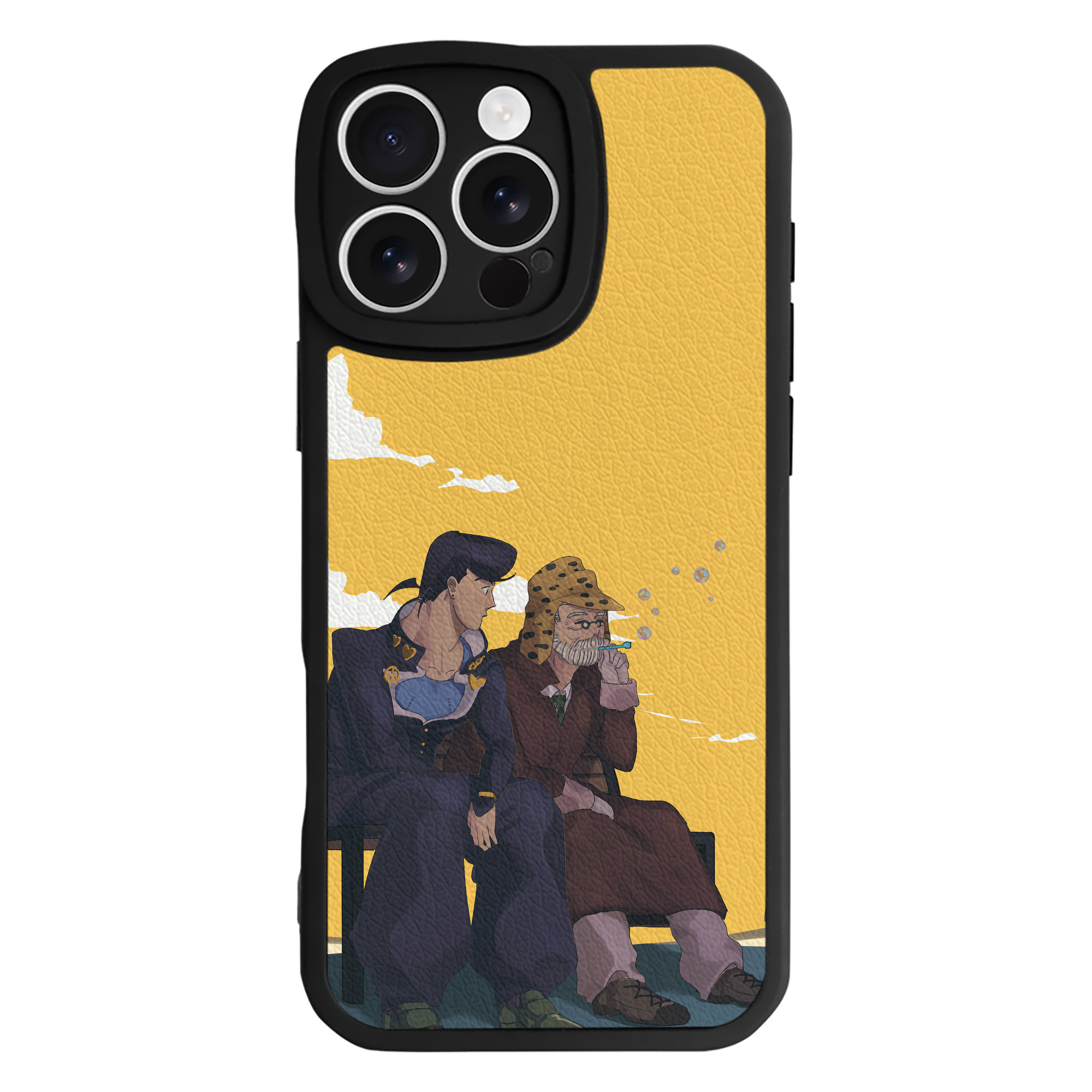 （画像用） ジョジョの奇妙な冒険 JoJo's Bizarre Adventure 【iPhone 16シリーズ対応】シリコンスマホケース（レザー調） 材質：シリコン